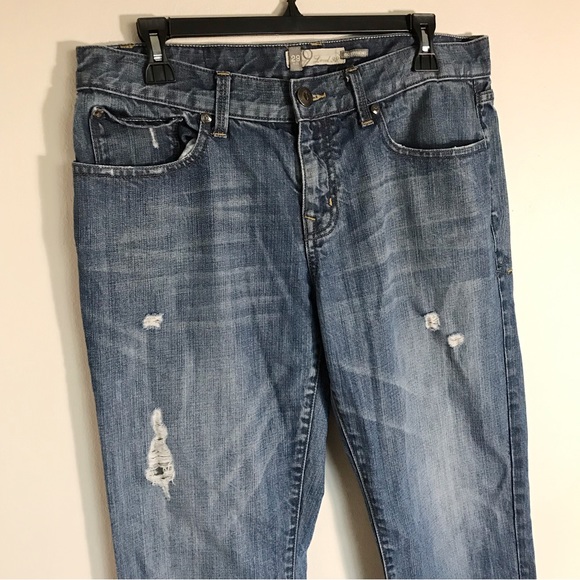 Level 99 Distressed Boyfriend Jeans Size 29 Blue Casual Pockets Cotton - Picture 2 of 12
